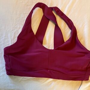 Athleta Women's Interval Plunge Train Bra  plum Sports Bra size M